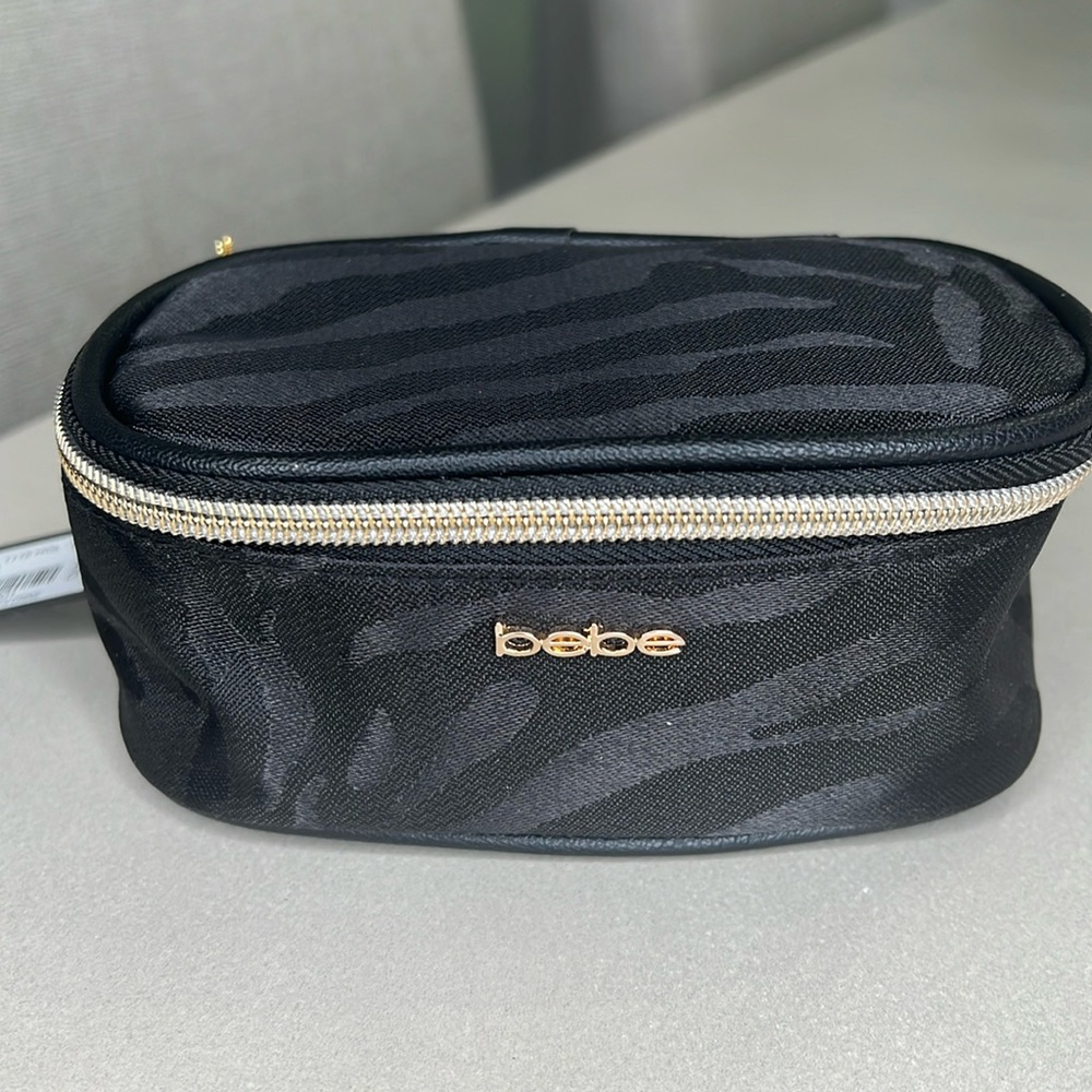 Small black Bebe make up bag